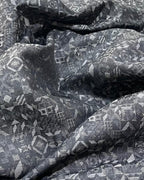 Elephant Grey Allover Print - Premium Linen Cotton Fabric BC-BJR-500117 (new)