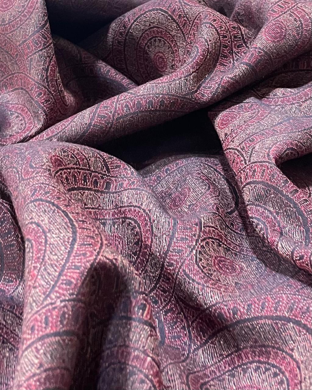 Cherry Maroon Allover Print - Premium Linen Cotton Fabric BC-BJR-500114 (new)