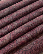 Cherry Maroon Allover Print - Premium Linen Cotton Fabric BC-BJR-500114 (new)