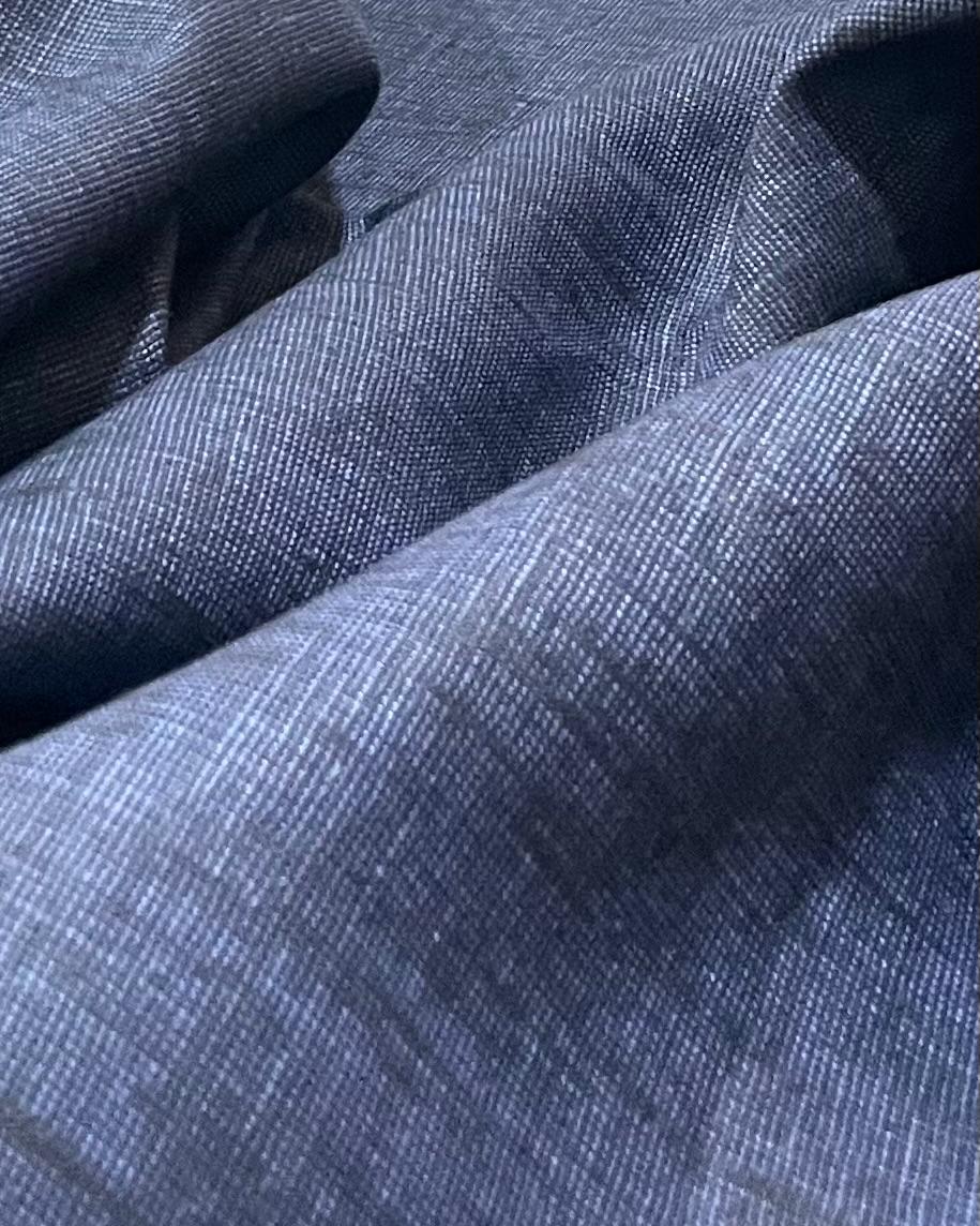 Steel Blue Suiting Fabric- Premium Dyed Linen Fabric CNC-ETN-09(NEW)