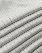 White / Blue Grey Stripes  -  Dyed Premium Linen Fabric CNC-B/G -DERBBY-DR00158/01(NEW)