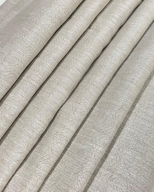 Beige Self Jacquard - Dyed Premium Linen Fabric CNC-B/G -FTR-OAT-W02484(NEW)