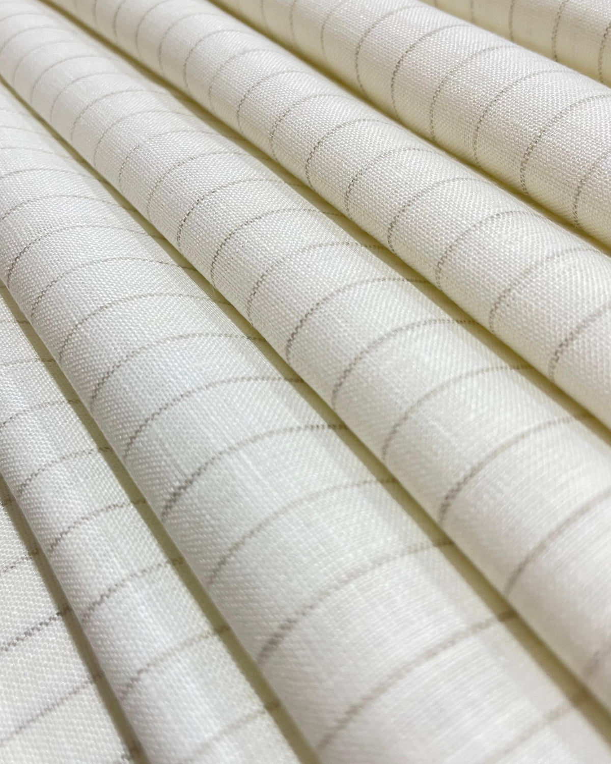 Cream Grey Stripes - Dyed Premium Linen Fabric CNC-B/G -SNT-24458/03(NEW)