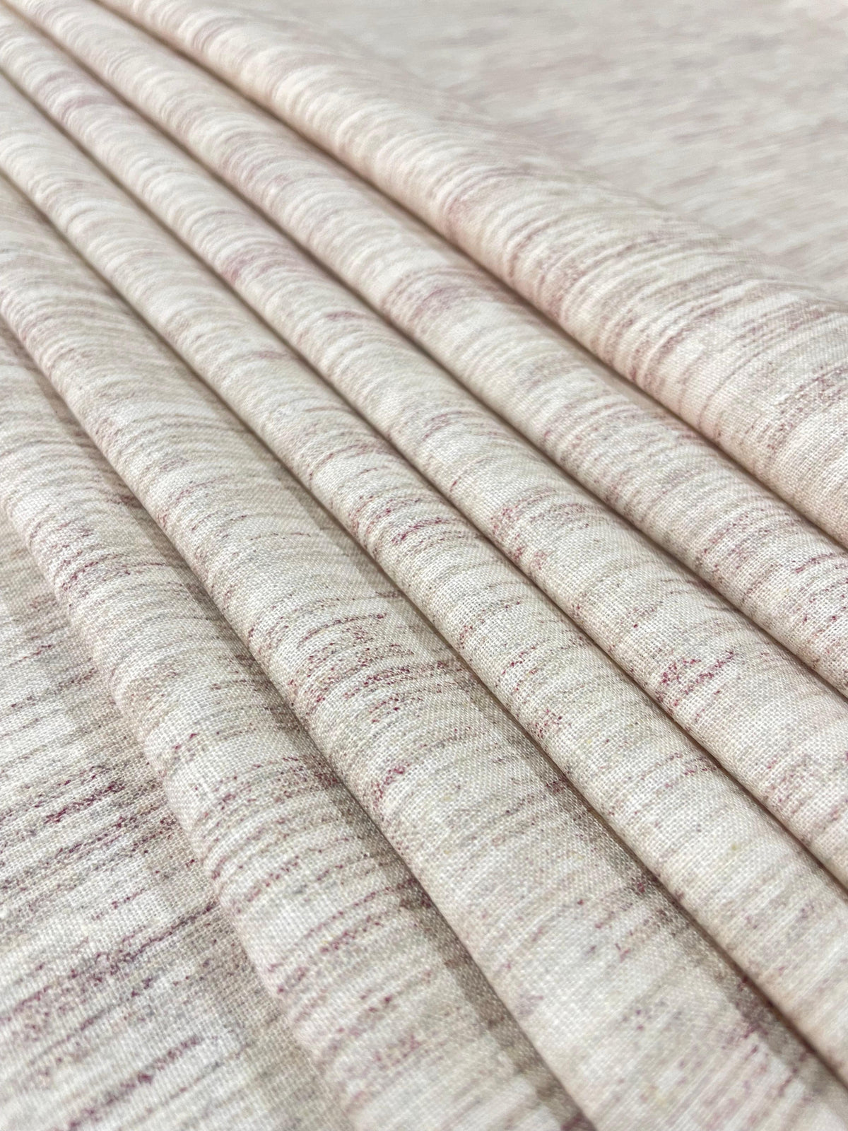 Melange Reddish Pattern Print- Dyed Premium Linen Fabric CNC-B/G-NTHL-NL03599