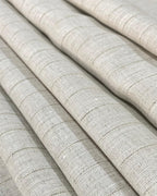 Natural Linen Self Stripes- Dyed Premium Linen Fabric CNC-B/G-KLG-OAT(NEW)