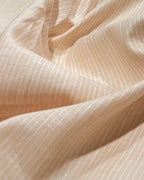 Light Orange /White Stripes- Dyed Premium Linen Fabric CNC-APN-112(NEW)