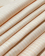 Light Orange /White Stripes- Dyed Premium Linen Fabric CNC-APN-112(NEW)