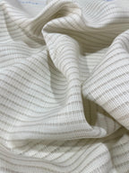 Half White / Grey Stripes- Dyed Premium Linen Fabric CNC-B/G -SNT-S25734/01(NEW)