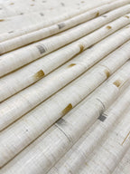 Half White Abstract Print  - Korean Linen Fabric BC-WC-KL-261019(new)