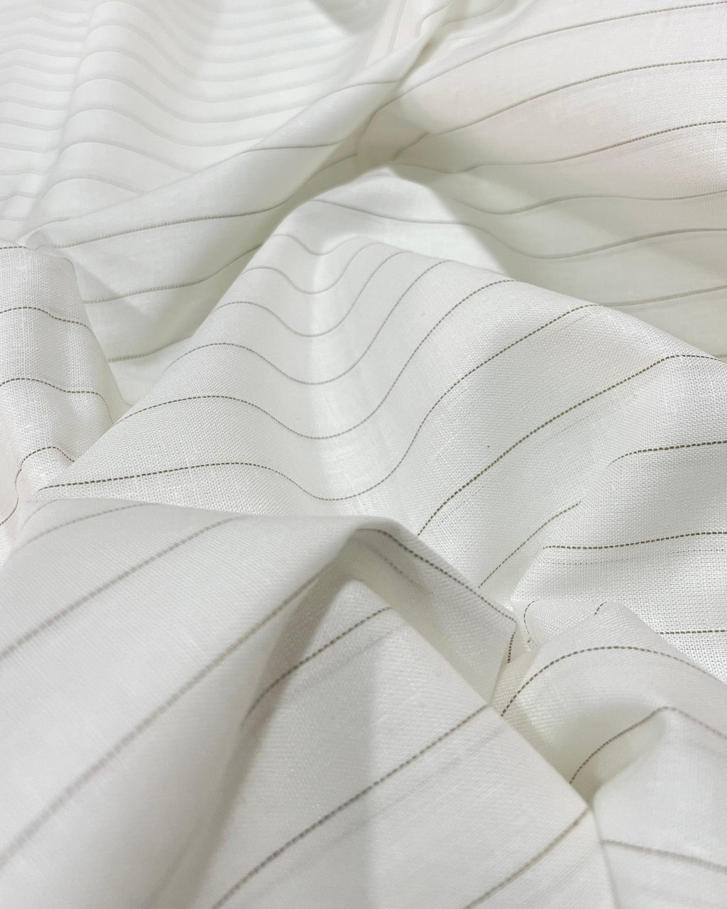 White/Green - Korean Linen Fabric BC-BRN-KL-121043(NEW)