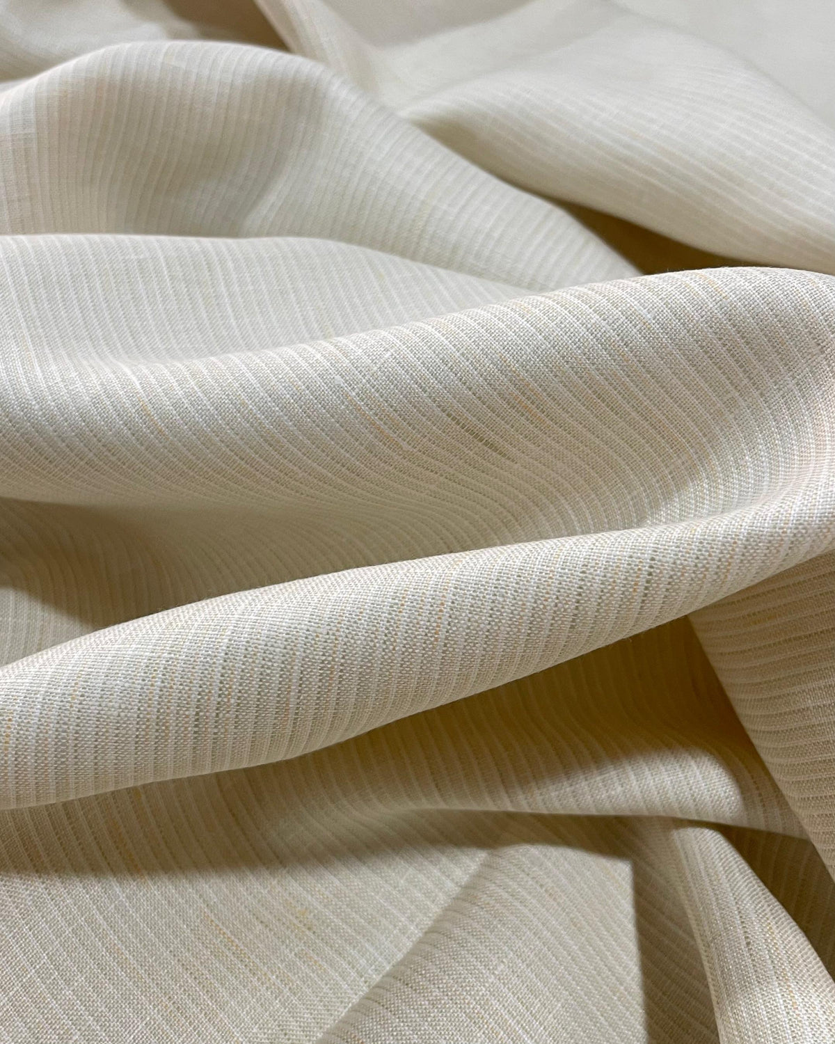 Cream Fine Stripes- Dyed Premium Linen Fabric CNC-B/G-SNT-S-20832/09(NEW)